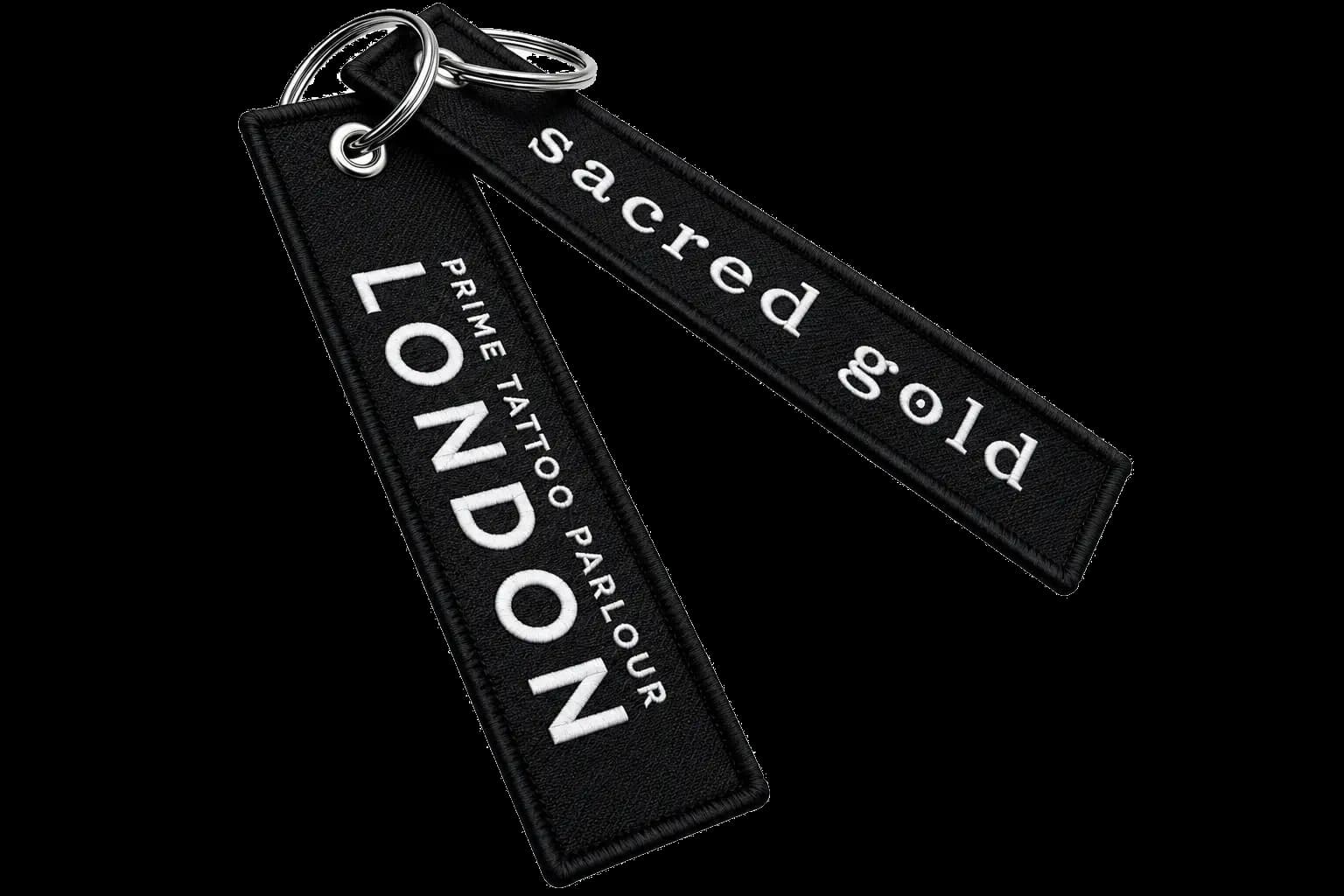London Sacred Gold Double-Sided Fabric Tag