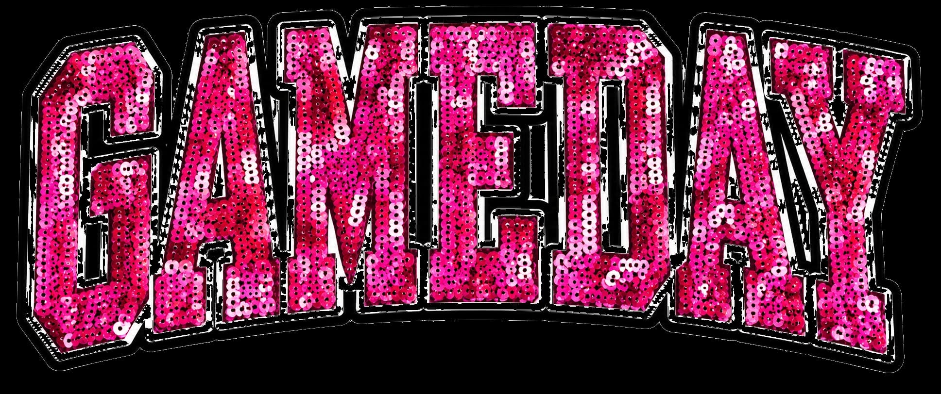 Gameday Varsity Hot Pink Arch Lettering
